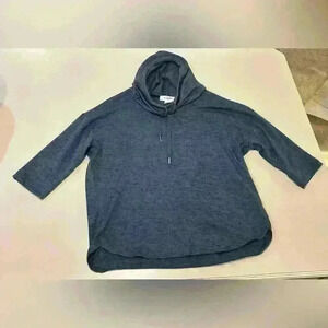 Workshop Republic Clothing Blue Hooded Shirt Size Medium